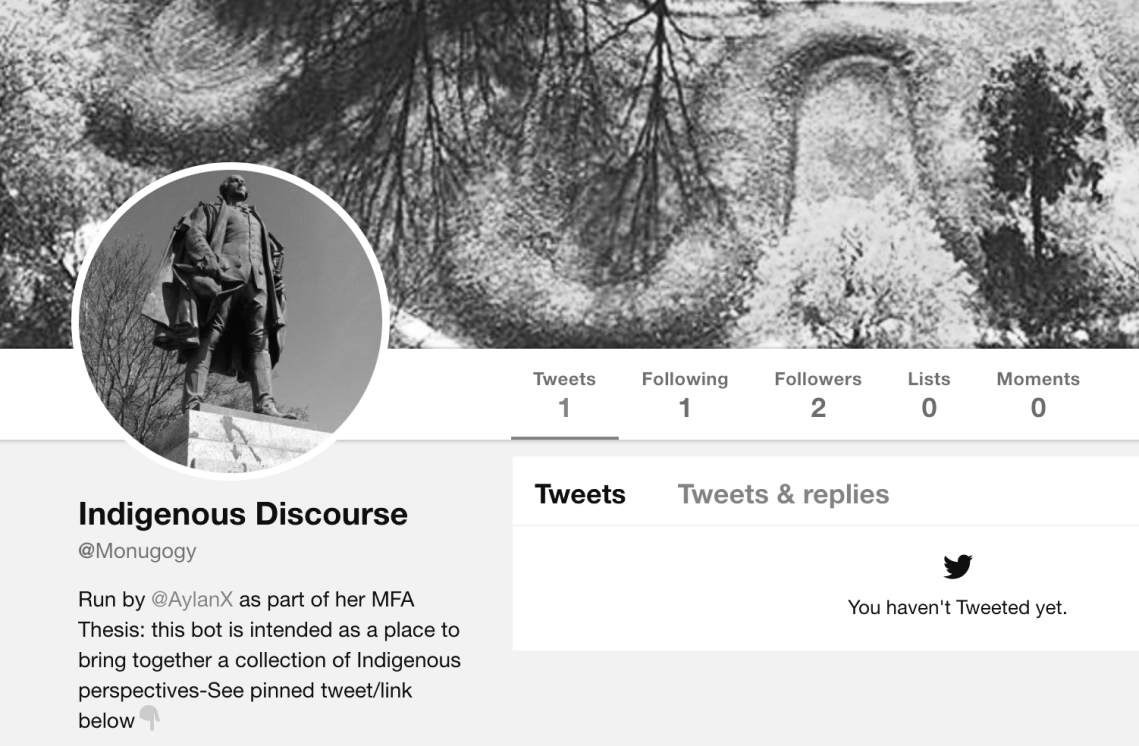 Screenshot of monugogy Twitter account